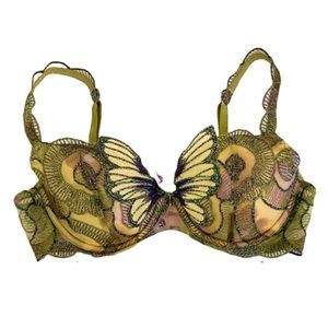 Ravage / Sororité Vintage Green Butterfly 32B bra